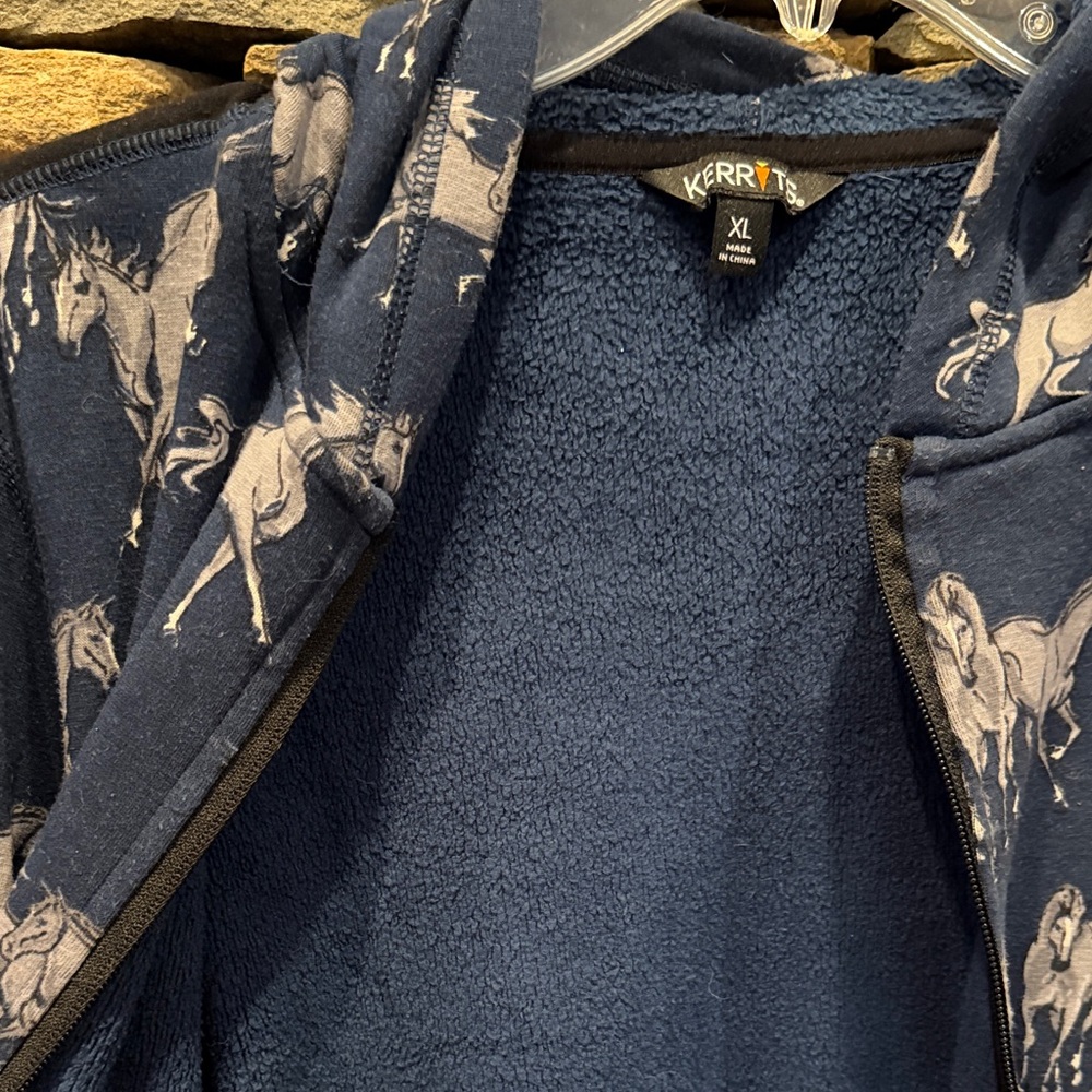 Kerrits Blue Horse Pattern Hoodie - Picture 8 of 9